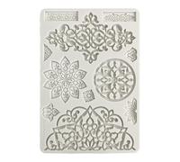 Stamperia - Big Silicon Mould A4 for Scrapbooking, Bullet Journals and More, Non-Stick Surface, Suitable for Air-Dry Clay, Resin and More, Perfect for Crafts and Gifting (Art Stories, Mandala)