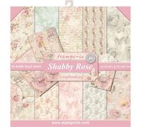 Stamperia Bloc de Papier Double Face - Rose Shabby, Multicolore, 30,5 x 30,5 (12" x 12")