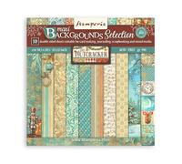 Stamperia Bloc de papier pour scrapbooking, albums, cartes, journaux à bullets et plus encore, sans acide, double face, parfait pour les travaux manuels et les cadeaux (fond casse-noisette maxi) (30,5