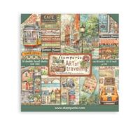 Stamperia Bloc de papier pour scrapbooking, albums, fabrication de cartes, bullet journaux, etc. Sans acide, double face, parfait pour les loisirs, les travaux manuels et les cadeaux (type de voyage)