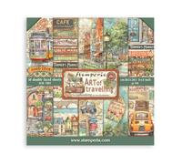 Stamperia Bloc de papier pour scrapbooking, albums, fabrication de cartes, bullet journaux, etc. Sans acide, double face, parfait pour les loisirs, les travaux manuels et les cadeaux (type de voyage)