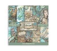 Stamperia bloc de scrapbooking Songs of the Sea 10 feuilles 30,5x30,5cm imprimé recto-verso Scrapbooking création de cartes modèle de motif