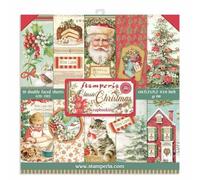 Stamperia Bloc Extra Petit de 10 feuilles-15,24 (15,24 x 15,24 cm) -Double Face Classique Christmas, Papier, Multicolore, 15,24x15,26