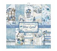 Stamperia Bloc Papier Scrap Double Face 10 Feuilles, 5 (12"x12") -Blue Land, Multicolore, 30,5x30,5cm, Set Pièces