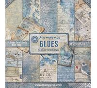 Stamperia Bloc Papier Scrap Double Face 10 Feuilles, 5 (12"x12") -Blues, Multicolore, 30,5x30,5cm