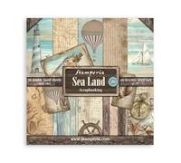 Stamperia Bloc Papier Scrap double Face 10 feuilles 30,5x30,5 (12"x12") - Sea Land multicolore SBBL37