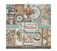 Stamperia Bloc Papier Scrap Double Face 10 Feuilles, 5 (12"x12") -Sir Vagabond, Multicolore, 30,5x30,5cm