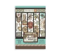 Stamperia Bloc Washi 8 Feuilles A5 Sir Vagabond Fantasy World, Multicolore, 6 x 8 in