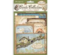 Stamperia - Cards Selection, Acid-Free, Printed on 2 Sides, Choice of Sizes and Designs, Perfect for Crafts and Gifting (Hidden Grove) (7 Cards, 5 Tags, 1 Bookmark)