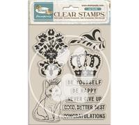 STAMPERIA Clear Stamps - Alterego couronne et chat