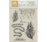 STAMPERIA Clear Stamps - Plumes de mascarade