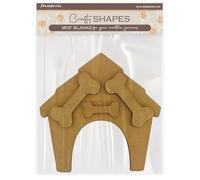 Stamperia - Crafty Shapes for Scrapbooks, Albums, Cards, Bullet Journals and More, Decorate with Papers and Paint, Perfect for Hobbies, Crafts, and Gifting (Furry Friends, Doghouse and Bones)