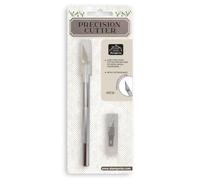 Stamperia - Cutter de précision pour scrapbooking, albums, fabrication de cartes, bullet journals et plus, papier à découper, bois et cardboard, comprend 5 lames supplémentaires, parfait pour les
