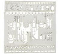 Stamperia Decorative Chips 14x14 cm-Alphabet et Chiffres, Silicone, Multi-Colored
