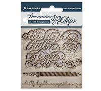 Stamperia Decorative Chips 14x14 cm-Alphabet, Multi-Colored
