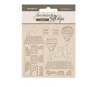 Stamperia - Decorative Chips for Scrapbooking, Albums, Card Making, and Bullet Journalling, Laser Cut Cardboard Shapes, Easy to Glue, Perfect for Crafts and Gifting (Family, House and Balloons)