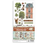 Stamperia - Découpes en papier pour scrapbooking, albums, fabrication de cartes, bullet journal, etc. Sans acide, double face, 4 feuilles, parfait pour les loisirs, les travaux manuels et les cadeaux