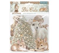 Stamperia - Die Cuts for Scrapbooks, Albums, Cards, Bullet Journals and More, Laser Cut Cardboard Shapes, Easy to Glue, Perfect for Hobbies, Crafts and Gifting (White Christmas) (Assorted)