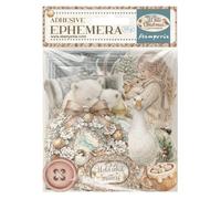 Stamperia - Ephemera for Scrapbooking, Albums, Card Making, Bullet Journalling and More, Adhesive Paper Cut Outs, Easy to Apply, Perfect for Hobbies, Crafts and Gifting (White Christmas)