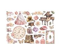 Stamperia Ephemera Romance Forever Journaling Edition, Multicolore, 10 x 21 cm