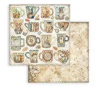 Stamperia - Feuille de scrapbooking pour scrapbooking, albums, cartes, bullet journalling et plus, sans acide, double face, parfaite pour les loisirs, l'artisanat et le cadeau (Alterego, Cups) (30,5 x