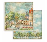 Stamperia - Feuille de scrapbooking pour scrapbooking, albums, cartes, bullet journaux, et plus, sans acide, double face, parfaite pour les loisirs, les travaux manuels et les cadeaux (art de voyage,