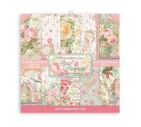 Stamperia International Bloc de scrapbooking Parfum rose, papier, multicolore, 30,5 x 30,5 cm