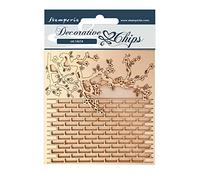 Stamperia International Chips Puces décoratives - Alice Wall, Coloris Assortis, 9,5 x 9,5 cm