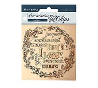 Stamperia International Chips-Sleeping Beauty Garland Love Copeaux décoratifs-Guirlande La Belle au Bois Dormant Amour, Caoutchouc, Coloris Assortis, 9,5 x 9,5 cm