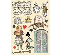 Stamperia International Coloured Frame-Alice Cake Cadre coloré, Coloris Assortis, A5