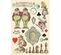 Stamperia International Coloured Frame-Alice Chessboard Cadre coloré - Échiquier, Coloris Assortis, A5