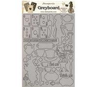 Stamperia International Greyboard Tableau Gris-mm Alice Elements, Carton, Coloris Assortis, A4