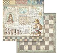 STAMPERIA INTERNATIONAL, KFT Papier lubrifiant Double Face - Queen Alice, Multicolore, 30,5x30,5 cm