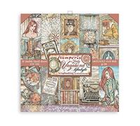 STAMPERIA International KFT SBBXS10 Scrapbooking Extra Small Pad 10 feuilles cm, 24 (15,24 x 15,24 cm) -Lady Vagabond Lifestyle, Various, 15,24 x 15,24 cm