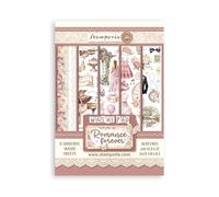 Stamperia International KFT Stamperia Bloc de papier washi 8 feuilles A5 Romance Forever Multicolore