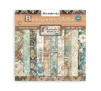 Stamperia International KFT Stamperia Lot de 10 Mini Blocs de Scrapbooking (20,3 x 20,3 cm) Fond Sir Vagabond Fantasy World, Multicolore, 8 x 8 in
