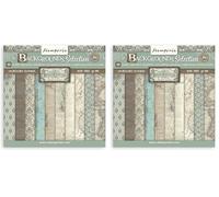Stamperia International KFT Stamperia Mini Bloc de Scrapbooking 10 20,3 x 20,3 cm (8 x 8) Arrière-plans Sélection Voyages Fantastiques, Multicolore, 20,3 x 20,3 cm (Lot de 2)