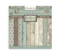 Stamperia International KFT Stamperia Mini Bloc de Scrapbooking 10 20,3 x 20,3 cm (8 x 8) Arrière-plans Sélection Voyages Fantastiques, Multicolore, 20,3 x 20,3 cm