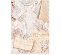 Stamperia International KFT Stamperia Romance Forever Letters Papier de Riz Format A4, Multicolore