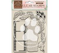 Stamperia International KFT Tampon Acrylique-Créer du Bonheur-Feuilles et Film, Transparent, 14 cm x 18 cm