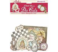 Stamperia International Clear Charms Matrices de découpe Transparentes - Breloques Alice, Coloris Assortis, bag of die cuts