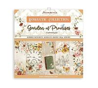 Stamperia International - Mini bloc de scrapbooking - Jardin des promesses, SBBS59, blanc, OSFA