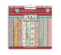 Stamperia International Mini bloc-notes de scrapbooking double face Alice - 20,3 x 20,3 cm