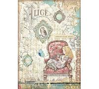 Stamperia International Rice Paper-Alice Looking-Glass House Papier de Riz-Maison en Verre, Coloris Assortis, A4