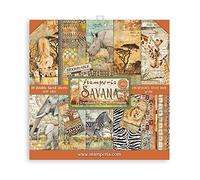 Stamperia International SBBL103 Bloc de scrapbooking Savana Multicolore 30,5 x 30,5 cm