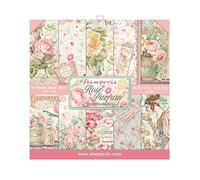 Stamperia International SBBS73 Lot de 10 feuilles pour scrapbooking - 20, 3 x 20, 3 x 20, 3 (8" x 8") - Rose parfum - Multicolore - X20-20,3 x 20,3 cm