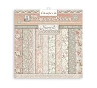 Stamperia – Bloc de scrapbooking – Toi et Moi – 10 feuilles recto verso – Blanc