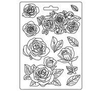 Stamperia International Stamperia-Moule Souple-Desire-Roses, Blanc, A5