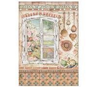 Stamperia International Stamperia Papier de riz Motif fenêtre Casa Granada Multicolore A4