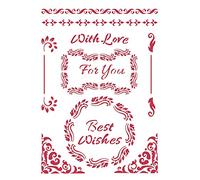 STAMPERIA INTL, KFT (3PL) Pochoir G 21 x 29,7 cm - Christmas Best Wishes, Multicolore, 21x29,7
